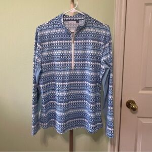 Cabana life rash guard women’s long sleeve quarter zip XL